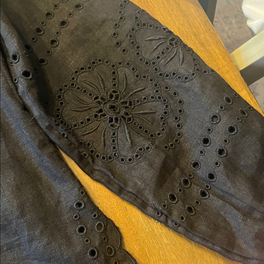 J. Crew Bungalow embroidered top in linen xs - Picture 5 of 6
